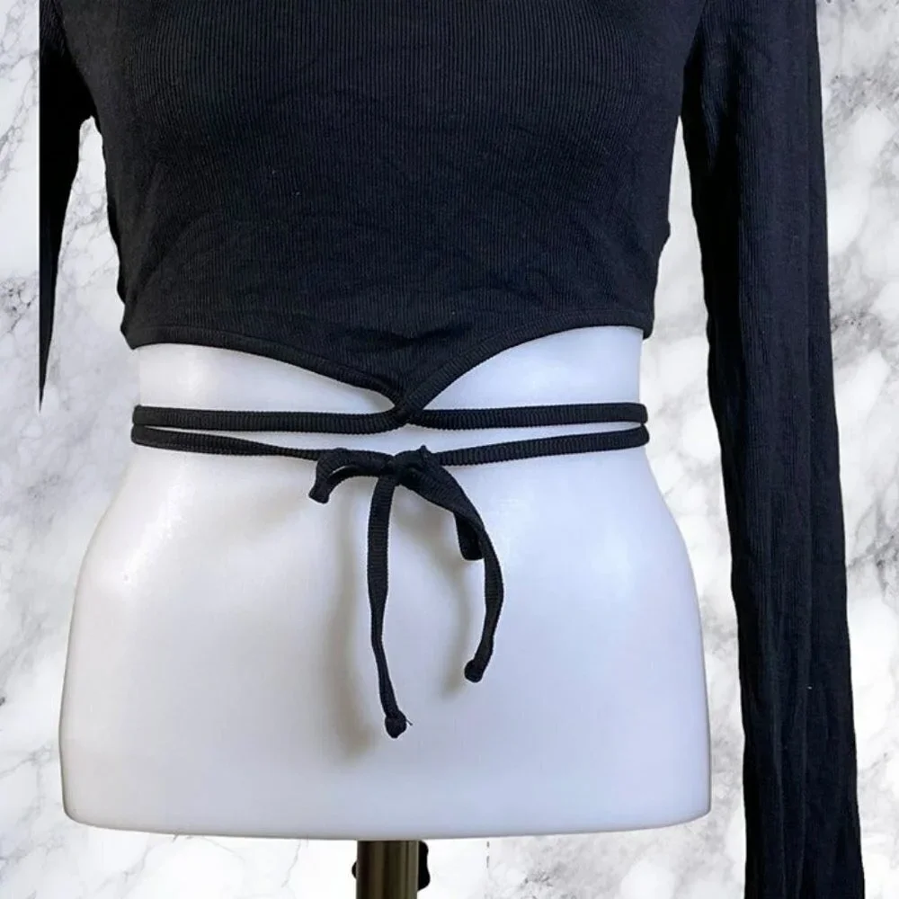 Lovers and Friends Waist Tie Tee - Black